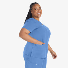 Women's EDS Essentials Mock Wrap Scrub Top