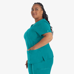 Women's EDS Essentials Mock Wrap Scrub Top