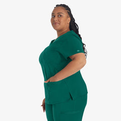 Women's EDS Essentials Mock Wrap Scrub Top
