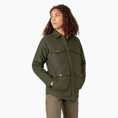 Women's Duck High Pile Fleece Lined Chore Coat