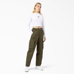 Women's Maple Valley Logo Long Sleeve Cropped T-Shirt