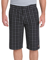 13" Regular Fit Multi-Use Pocket Plaid Shorts