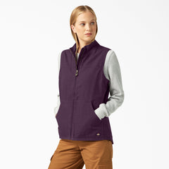 Women's Fleece Lined Duck Canvas Vest