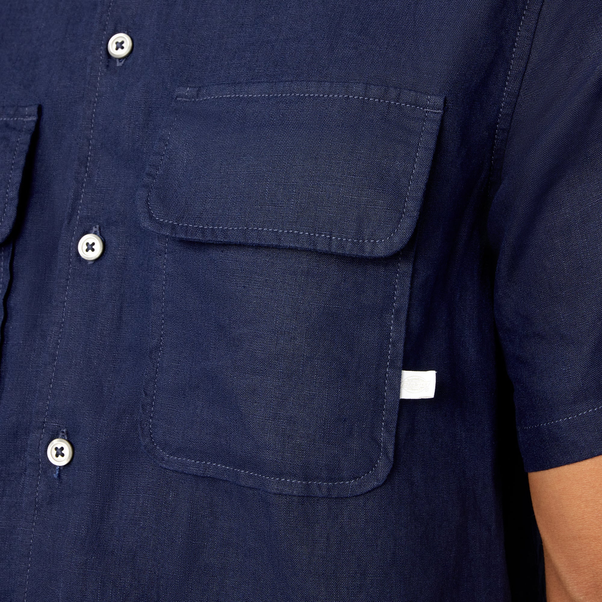 Short Sleeve Linen Work Shirt