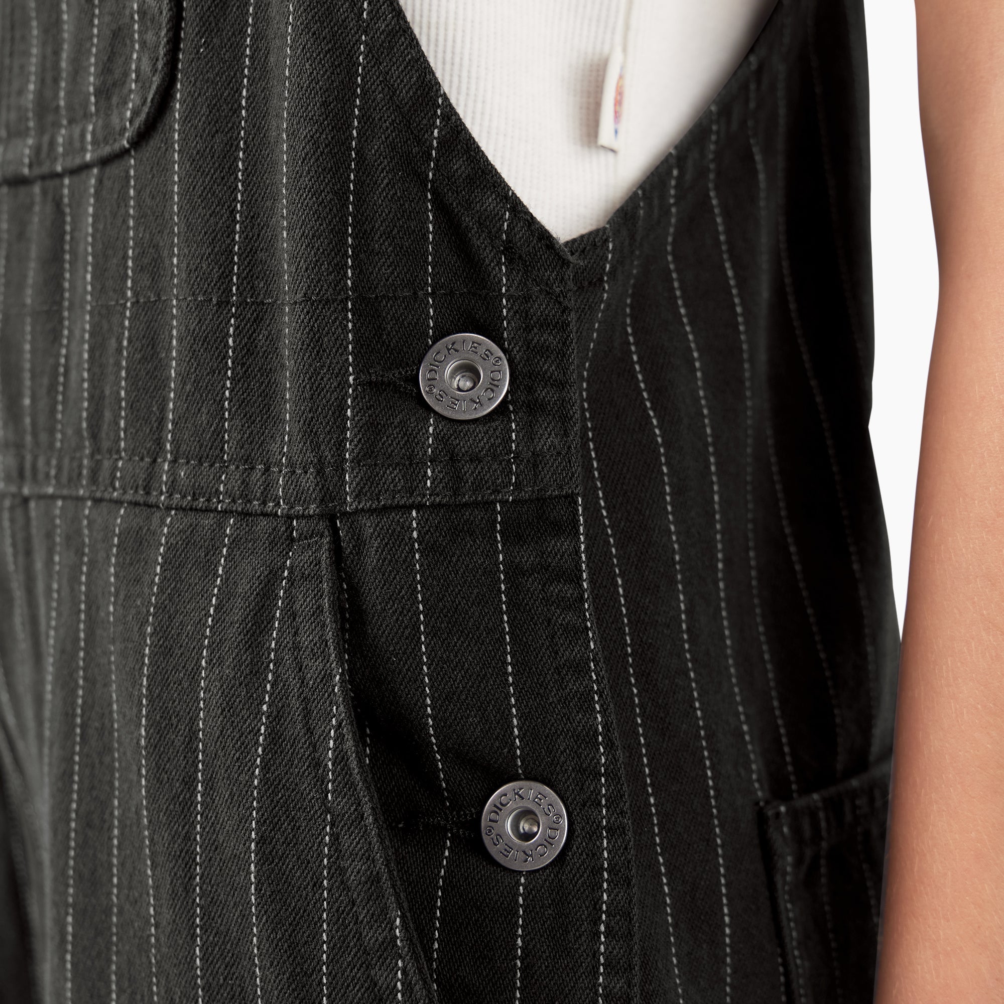 Women's Pinstripe Service Bib Overalls