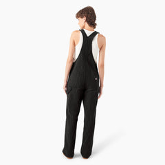 Women's Pinstripe Service Bib Overalls
