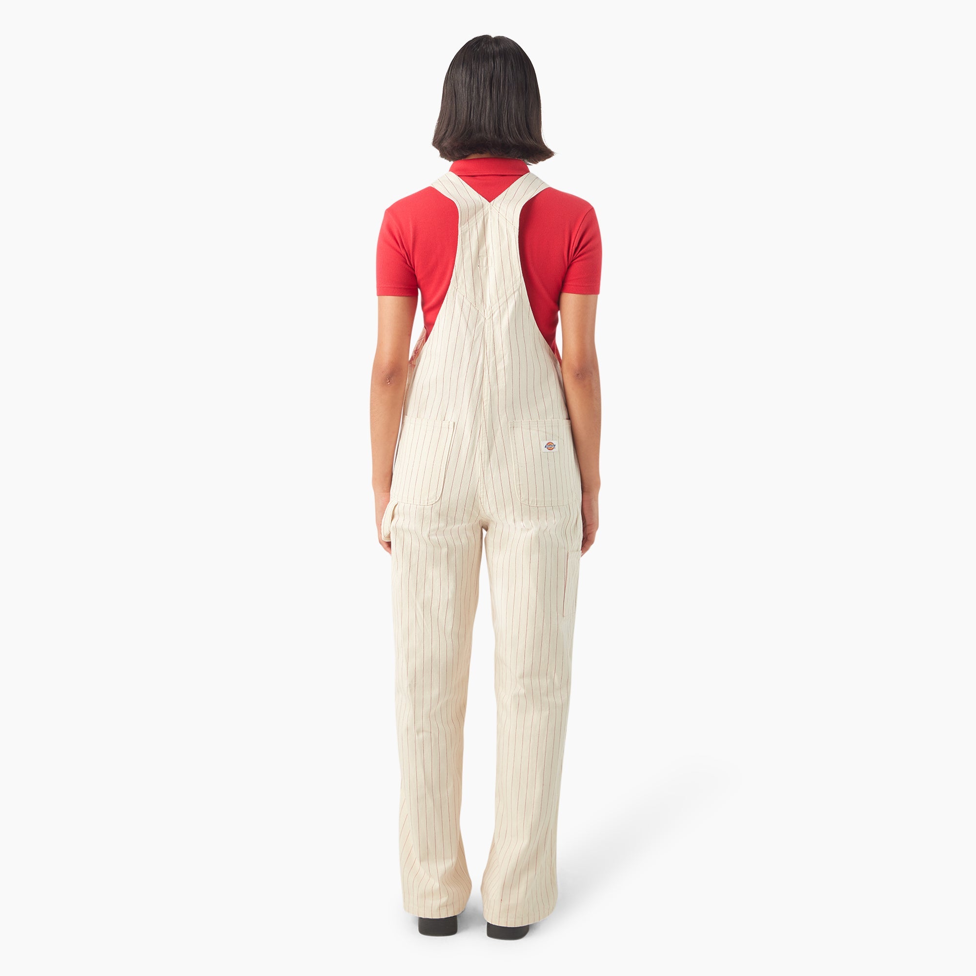 Women's Pinstripe Service Bib Overalls