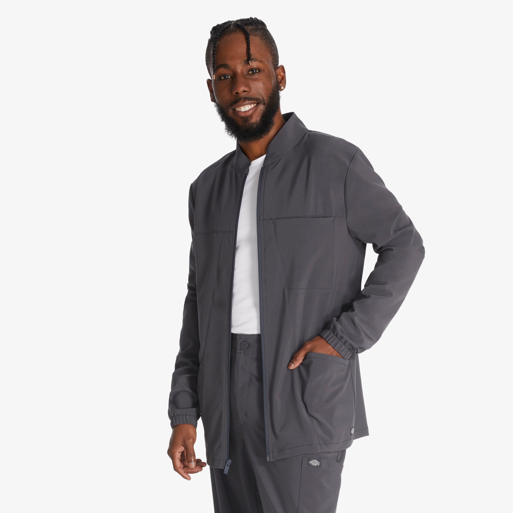 Men's EDS Essentials Zip Front Scrub Jacket