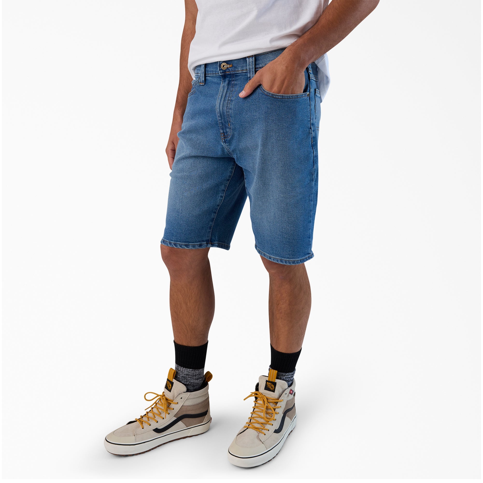 FLEX 5-Pocket Denim Shorts, 11"