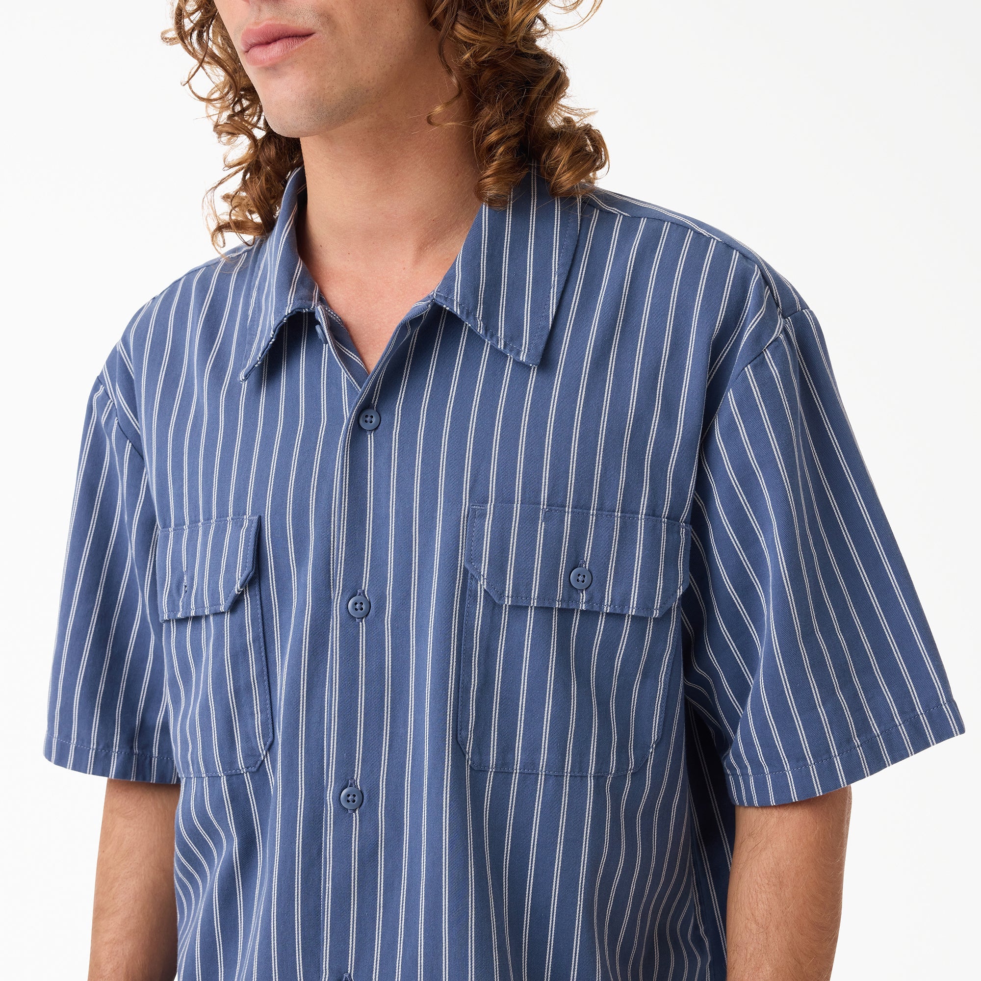 Worn In Striped Work Shirt
