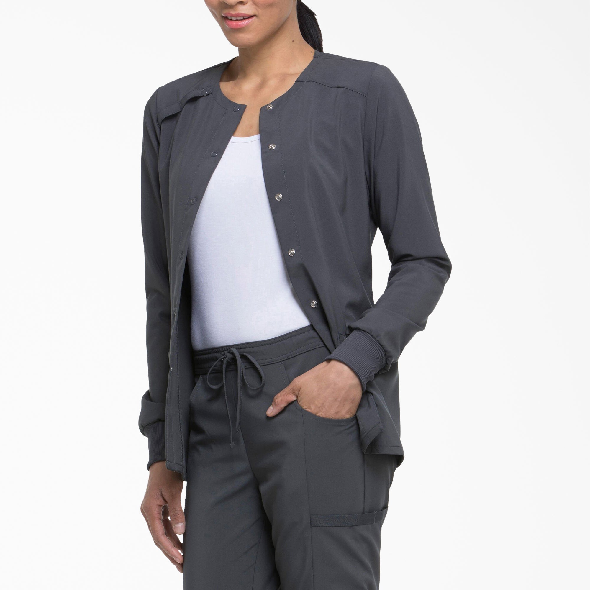 Women's EDS Essentials Snap Front Scrub Jacket