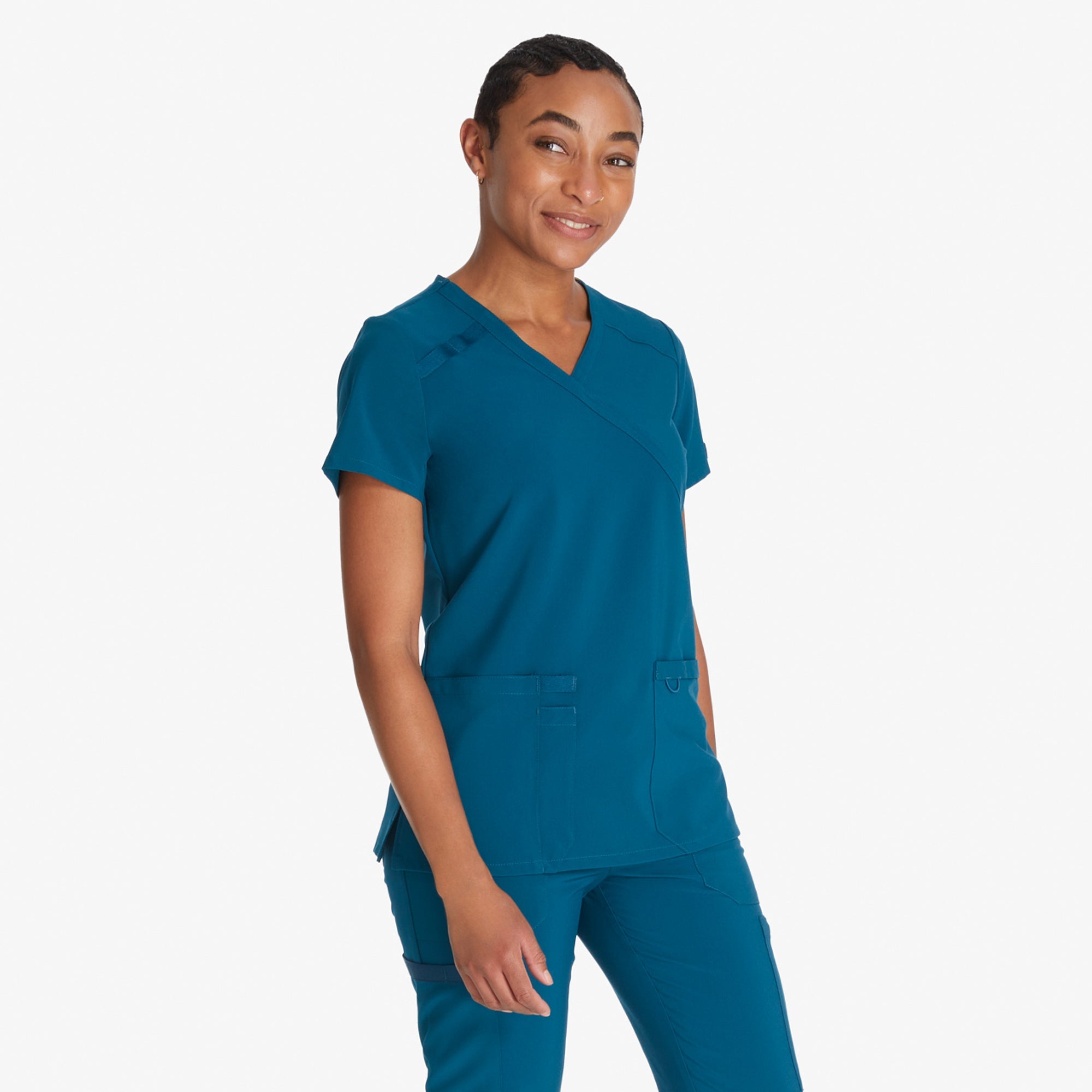 Women's EDS Essentials Mock Wrap Scrub Top
