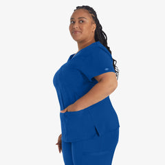 Women's EDS Essentials Mock Wrap Scrub Top