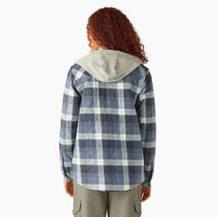 Women's Flannel Hooded Shirt Jacket