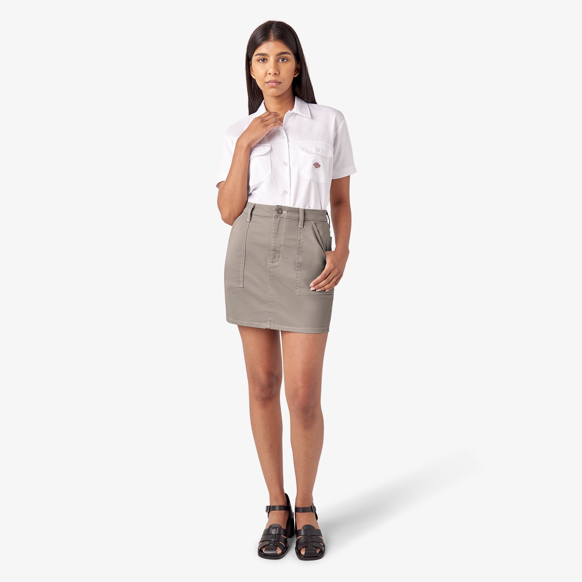 Women's High Waisted Carpenter Skirt