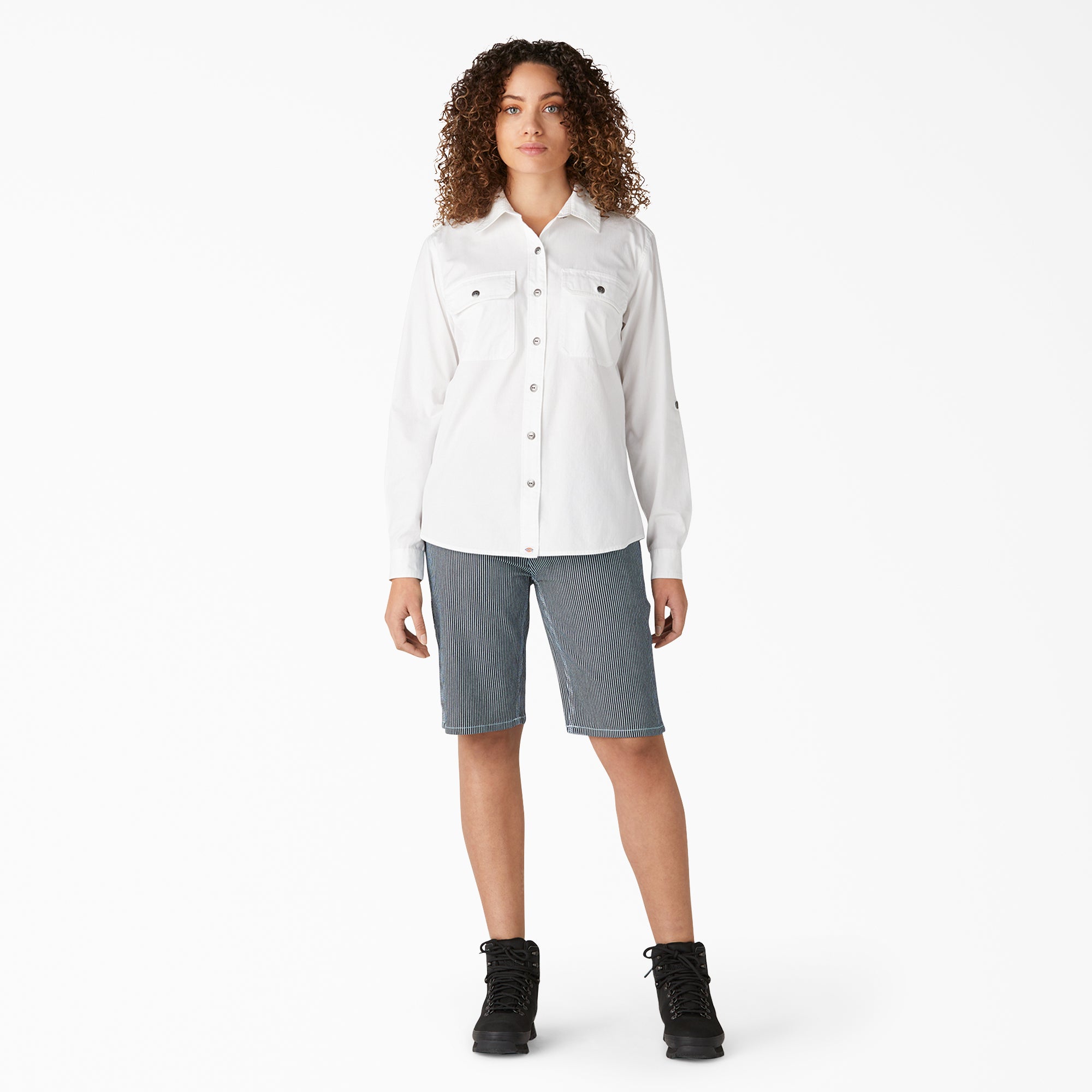 Women's Long Sleeve Roll-Tab Work Shirt