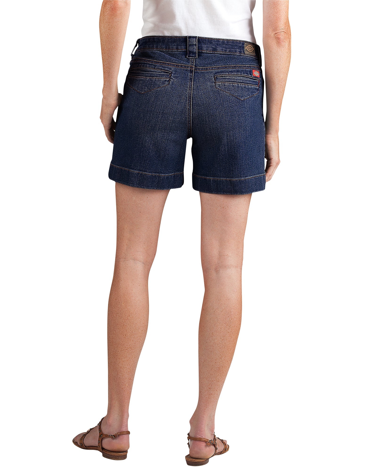 Women's Relaxed Fit 5" Stretch Denim Utility Shorts