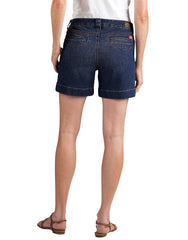 Women's Relaxed Fit 5" Stretch Denim Utility Shorts