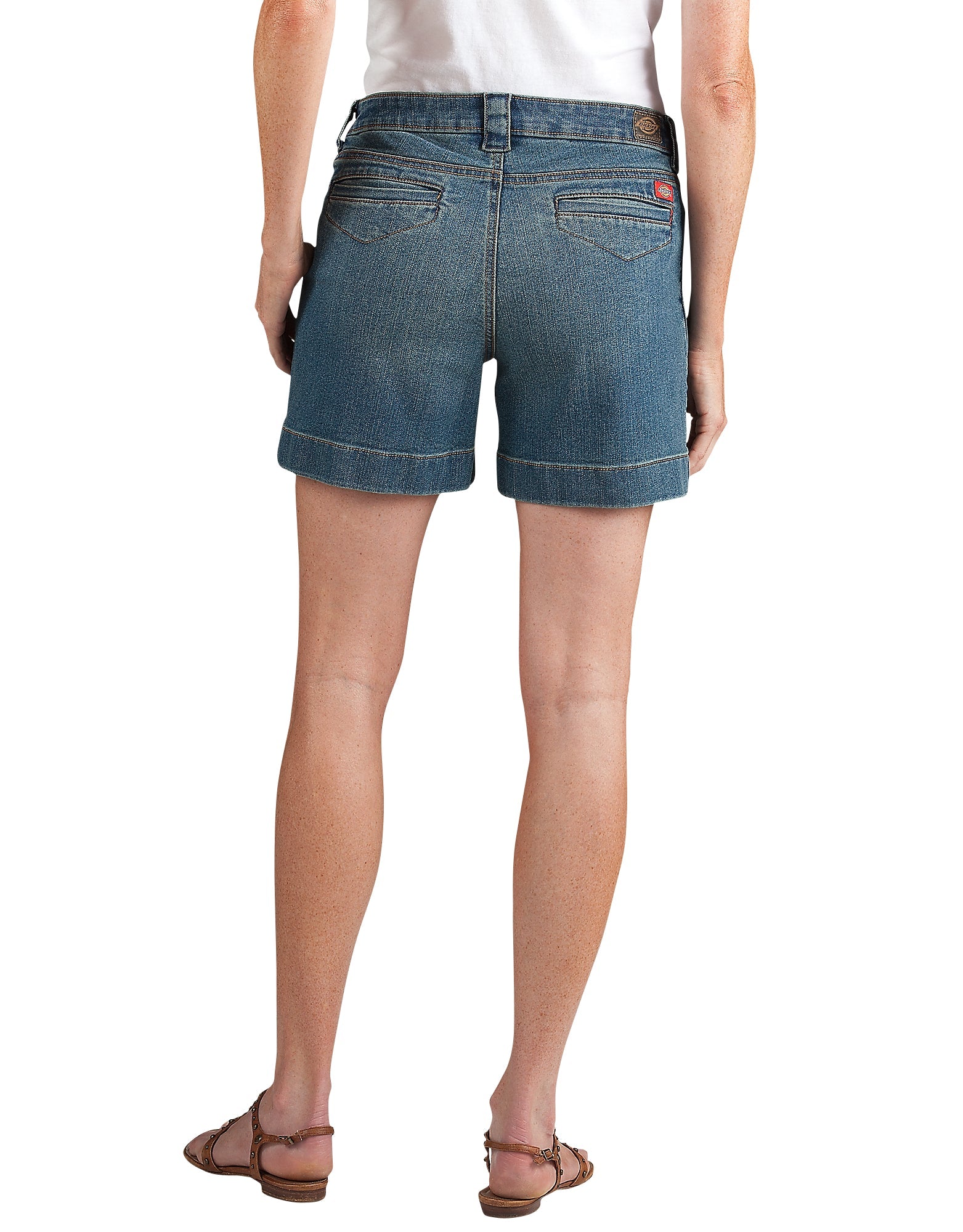 Women's Relaxed Fit 5" Stretch Denim Utility Shorts