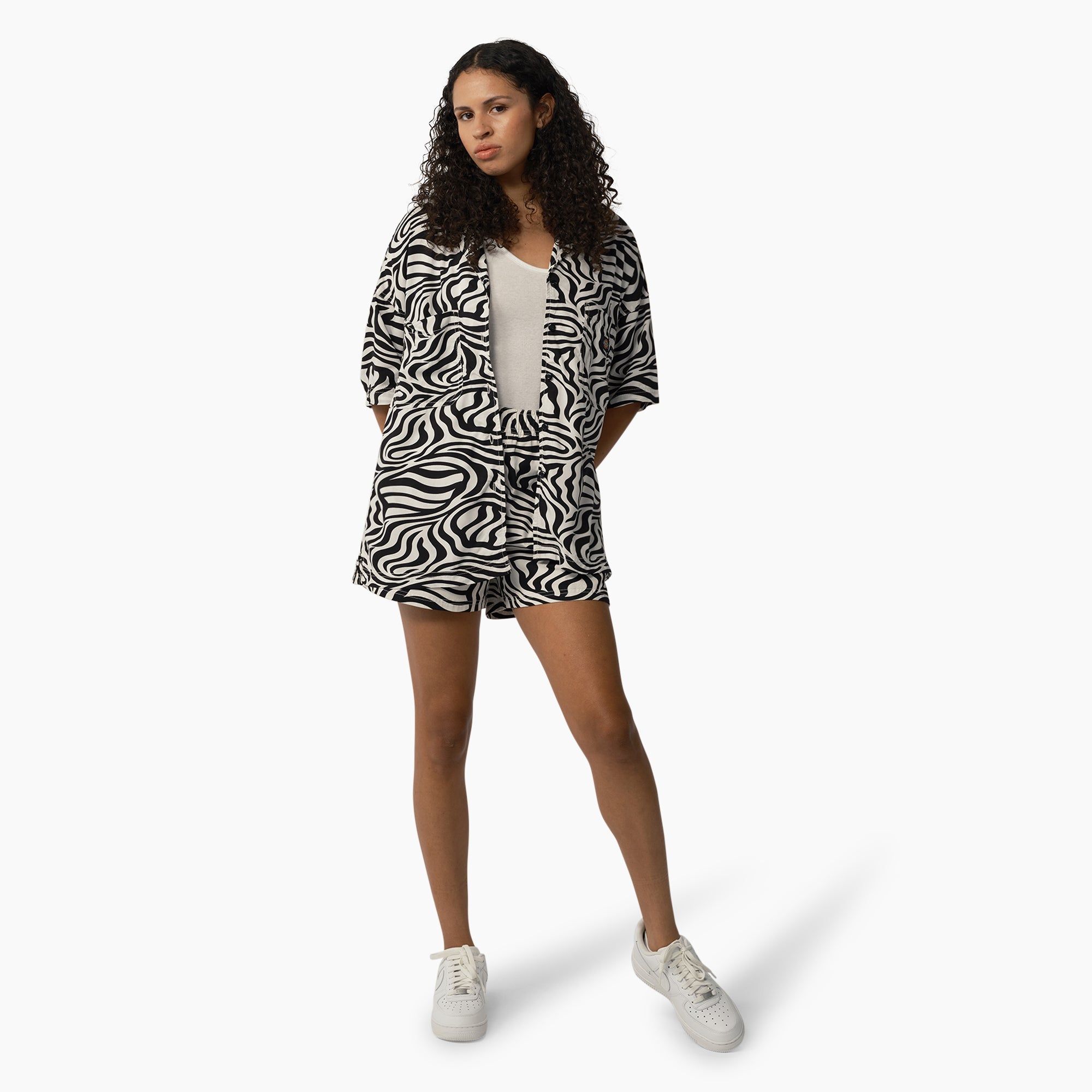 Women's Zebra Print Work Shirt
