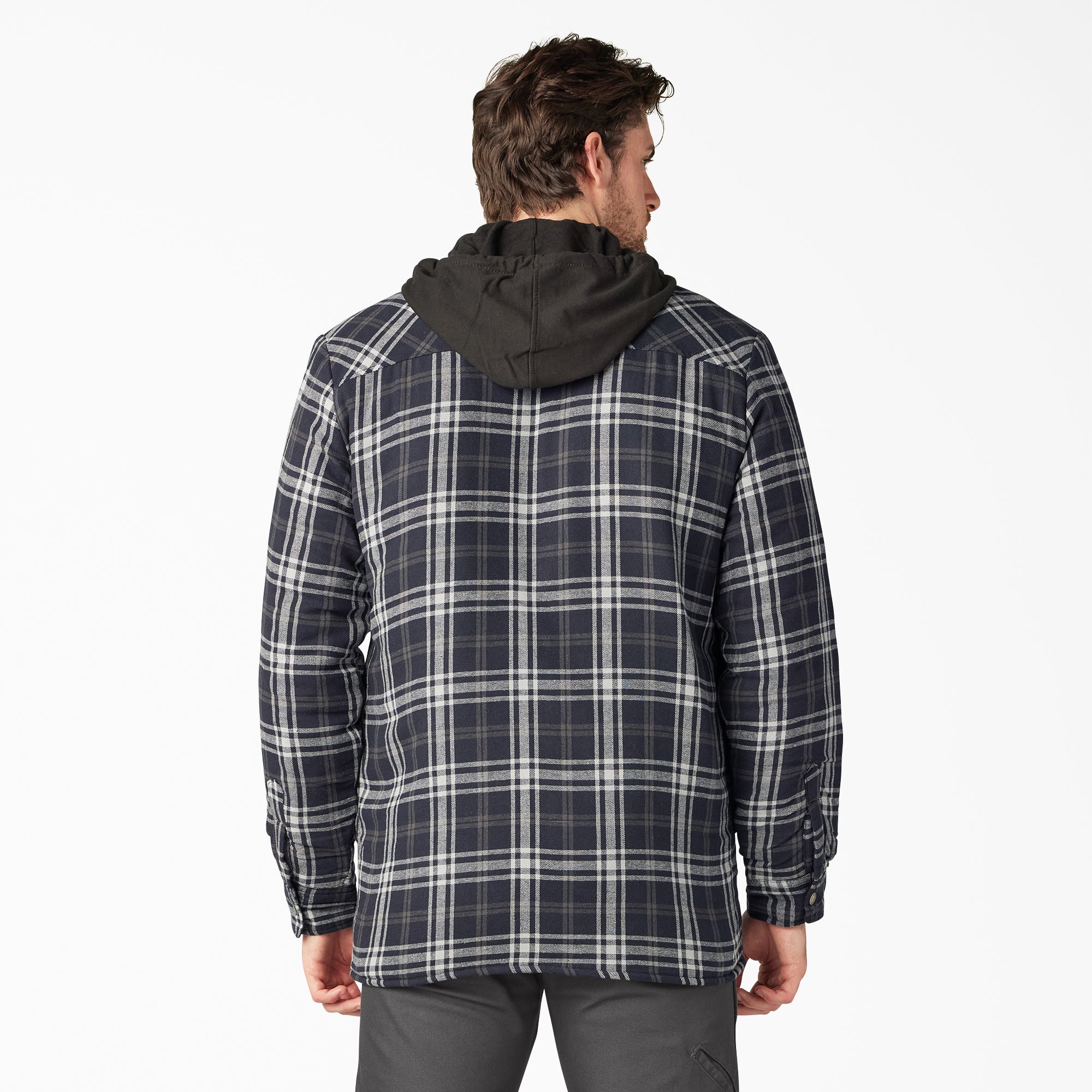 Flannel Hooded Shirt Jacket