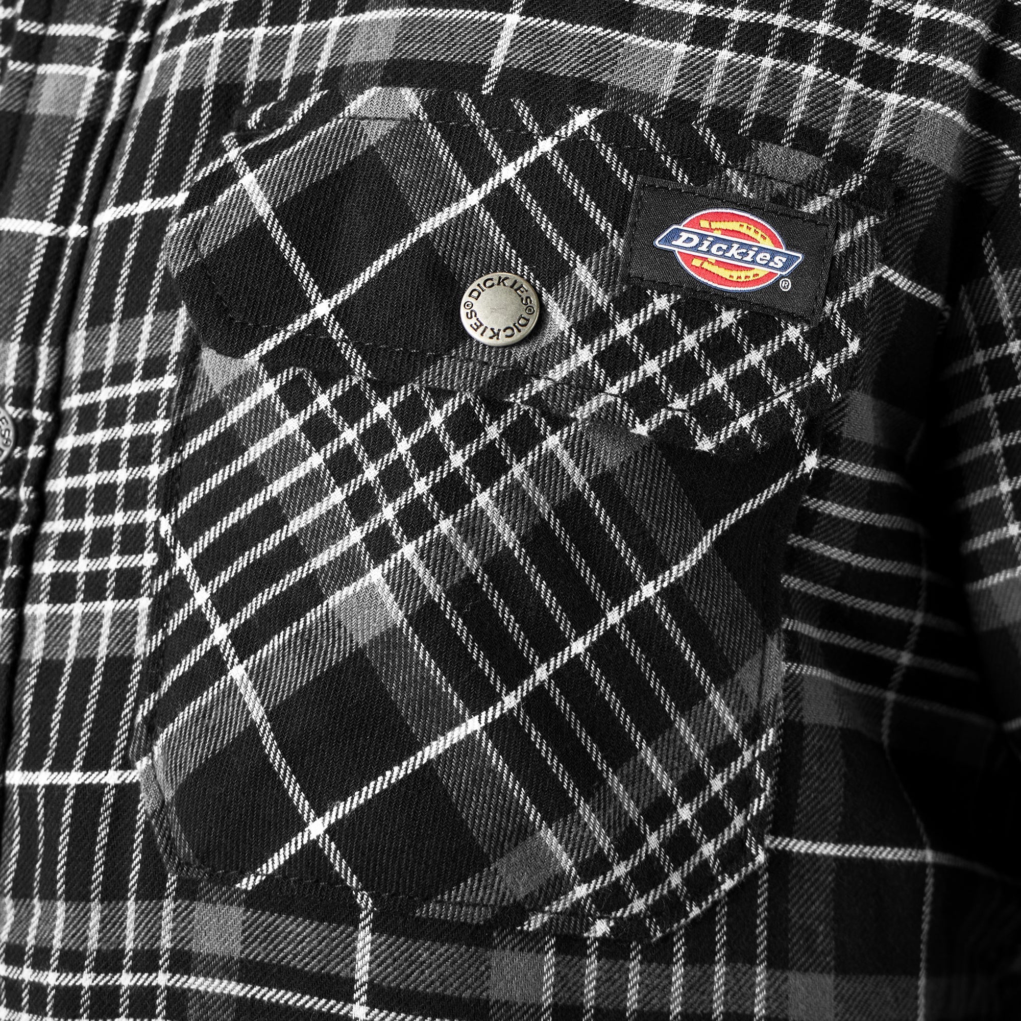 Water Repellent Fleece-Lined Flannel Shirt Jacket