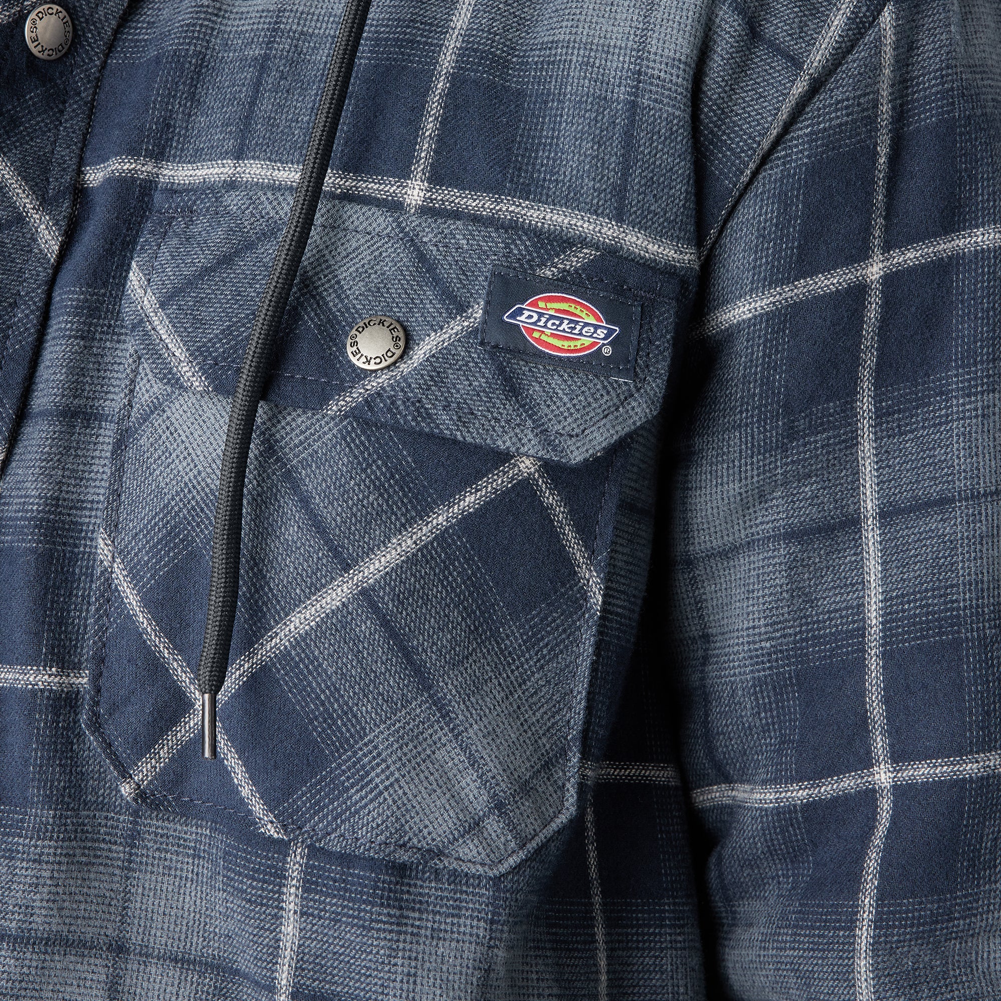 Water Repellent Flannel Hooded Shirt Jacket