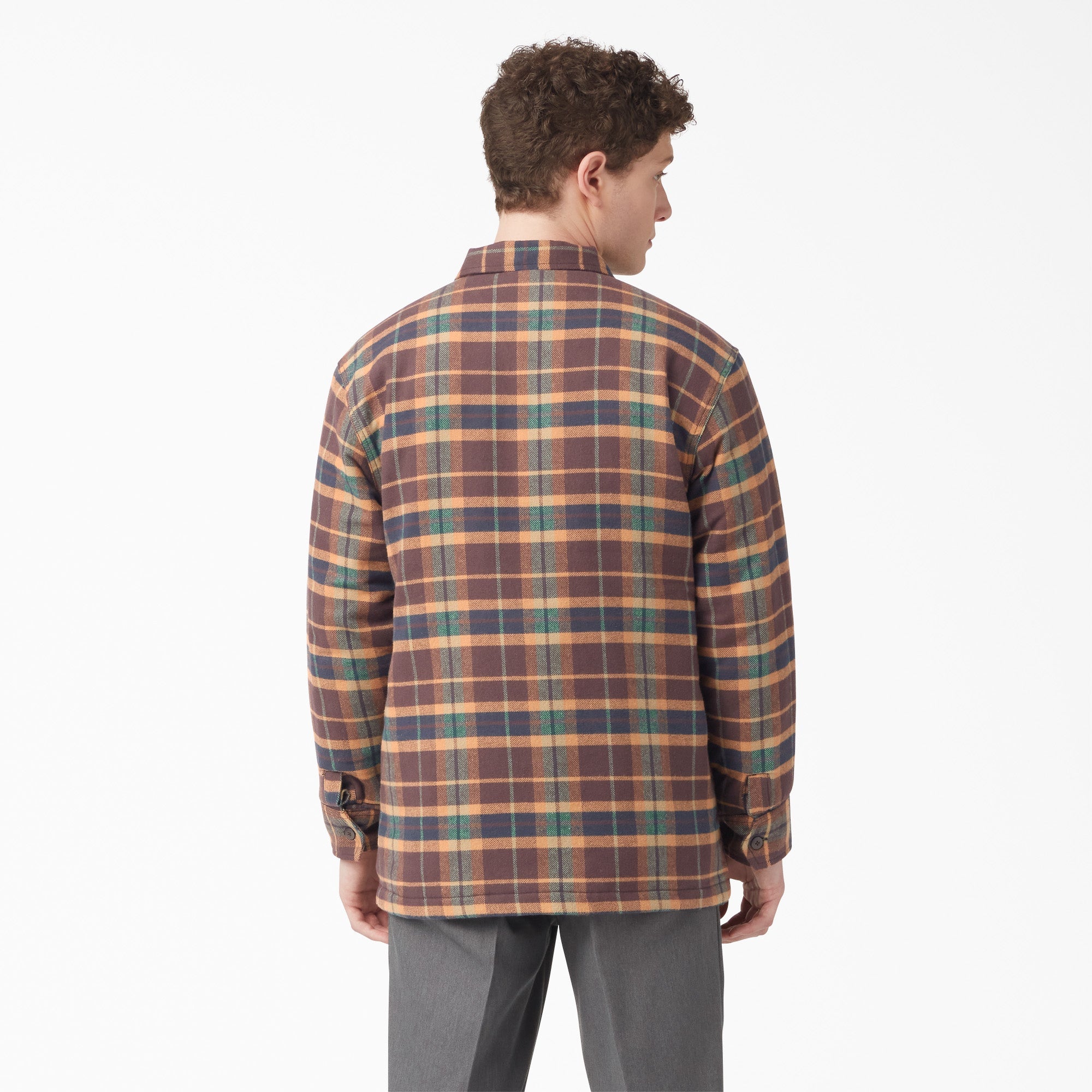 Flannel Quilted Lined Shirt Jacket