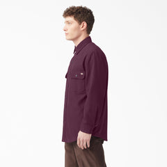 Long Sleeve Flannel-Lined Duck Shirt