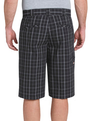 13" Regular Fit Multi-Use Pocket Plaid Shorts