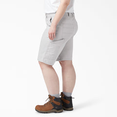 Women's Plus Relaxed Fit Duck Carpenter Shorts, 11"
