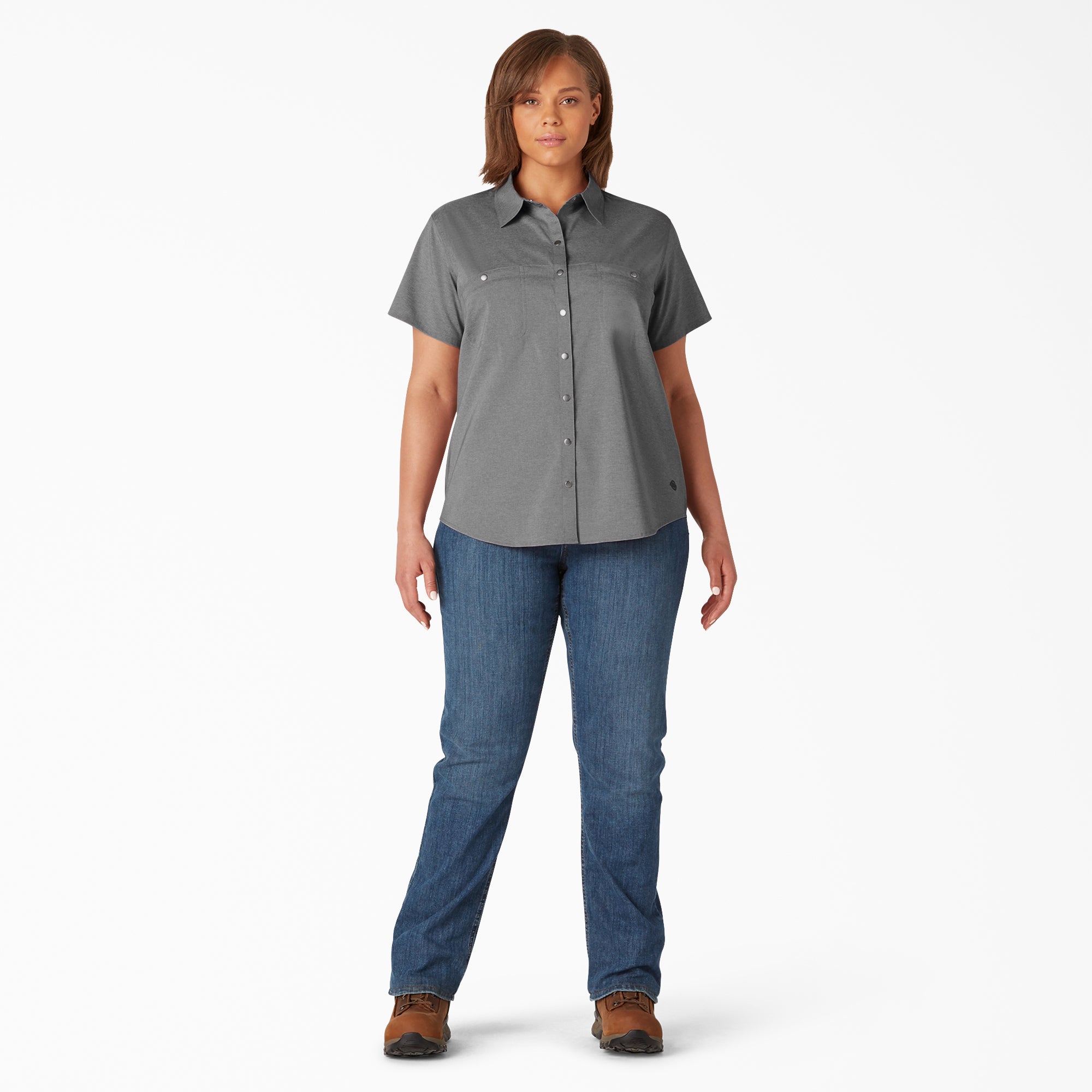 Women's Plus Cooling Short Sleeve Work Shirt