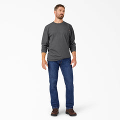 Heavyweight Heathered Long Sleeve Pocket T-Shirt