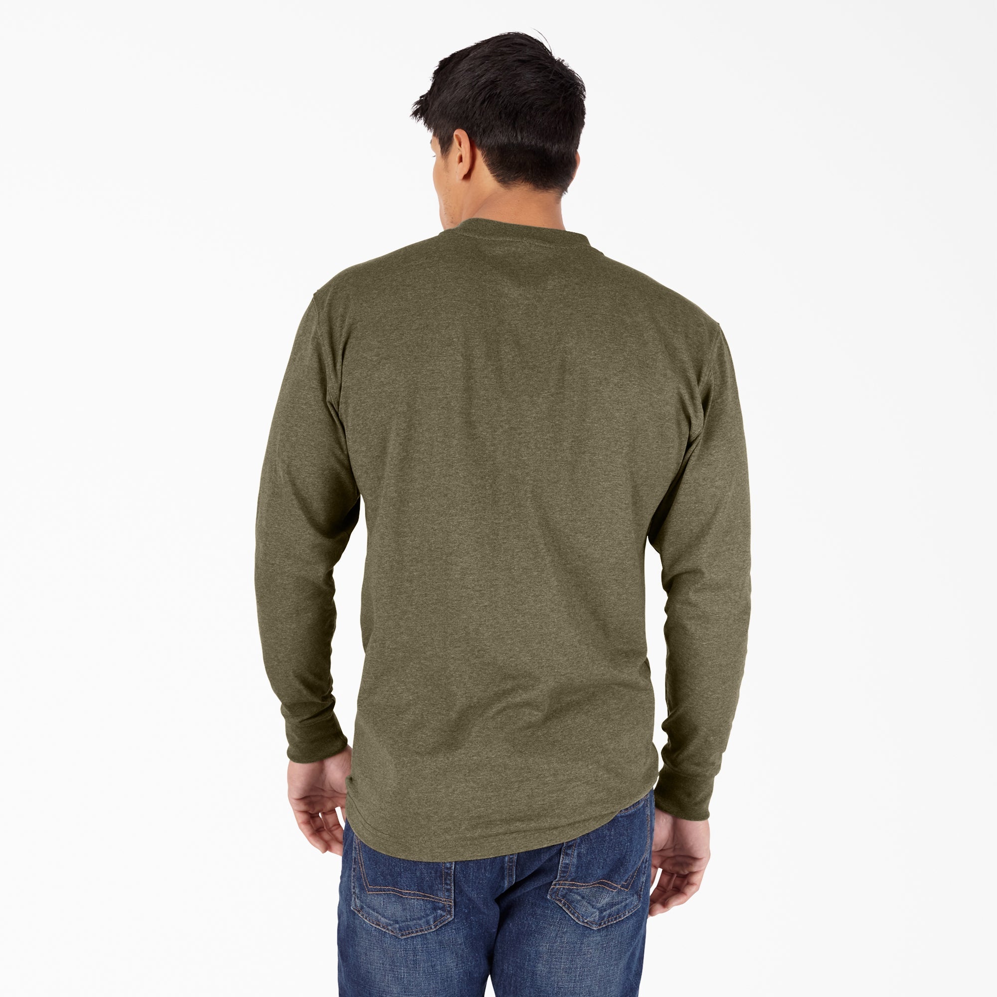 Heavyweight Heathered Long Sleeve Henley T-Shirt